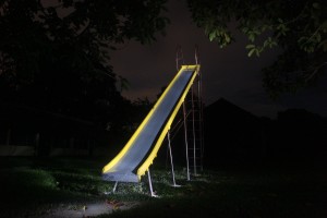 Slide at night